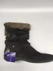 STUART WEITZMAN BRUTE suede shearling mid calf boots shoes sz. 10 women