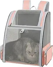 Cat Backpack,Dog Backpack Carrier | Large-Capacity Pet Supplies with with Front Opening-Mesh Window-Pockets for Puppies Kittens
