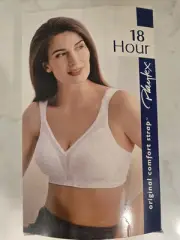 Playtex 18 Hour BRA White Original Comfort Strap 48C 4693 Soft Cup (K)
