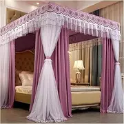 Bed Canopy Mosquito Net for Double Bed, Dustproof & Shading - Bedroom Bed Curtain, Romantic Decorated Bed Canopy for Girls Room (Color : Style 2, Size : 180x200x200cm)