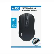Laser Ergonomic 2.4G Wireless Mouse - Black