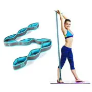 Stretch Strap, Elastic Yoga Stretching Strap, Multi-Loop for Physical Blue