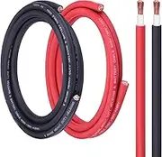 iGreely 4 Gauge Wire Flexible Welding Battery Pure Copper Cable, Upgraded Heavy-Duty Insulation 4 AWG Battery Cable for Car,Auto,Solar,Marine,Generator,Inverter-10 Feet Each Black&Red