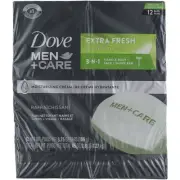 2 Pack Dove Men+Care Moisturizing Beauty Bar Soap, Extra Fresh, 3.75 oz, 12 Ct