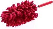Ipetboom Chenille Microfiber Duster with Telescopic Handle for Efficient Dusting of Ceiling Fans Blinds Furniture and Shutters Red Easy to Clean Non Scratch Design Head for Quick Coverage