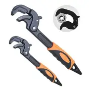 2 Pack Adjustable Wrench Quick Multi-function Self-Adjusting Spanner 2 pack