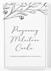Baby Milestone Cards (19+11) by Duncan & Stone - Birth Announcement Sign for New Baby Gifts - Weekly Milestone Props for Parents w/Hello World Newborn Sign Card & More