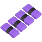 4Pcs Anti Slip Sweatband Absorbent PU Tennis Badminton Racket Grip Tape Purple