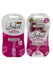 2 Pk Bic Soleil Simply Smooth Disposable Triple Blade 3 Razors Each