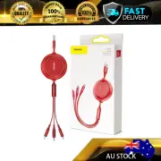Baseus Golden Loop 3 in 1 USB Cable-Micro USB Lightning USB-C 3.5A 35cm-120cm
