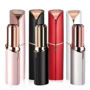Glabrous Electric Eyebrow Hair Trimmer For Women Face and Body Hair Painless Removal Mini Lipstick Razor Shaver + Extra Replacement Head Included