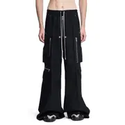[RICK OWENS] Concordians Cargobelas in Wool Drill Black