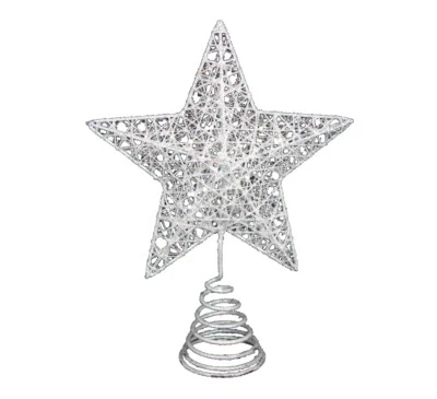 Gisela Graham White Christmas Star Tree Topper Feature - Christmas Gift Idea