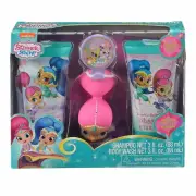 Shimmer & Shine Childrens Bath Gift Set Shampoo, Body Wash, Bath Scrubby & Hook