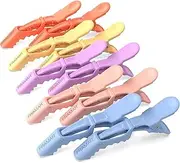 FRAMAR Pastel Alligator Hair Clips 10 Pack Professional Hair Clips For Styling, Hair Styling Salon Plastic Gator Clips