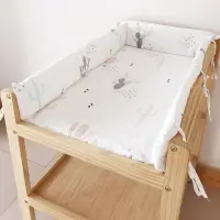 在飛比找樂天市場購物網優惠-全棉嬰兒尿布臺床圍欄寶寶換衣臺新生嬰兒護理床防護防撞軟包定做