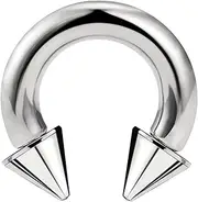 Cisyozi 6G 8G Titaniumm Septum Rings Spike Gauges Tunnels Earrings stretching kit Hypoallergenic Medical Implant Septum Nose Lip PA Ring Hoop Earring Piercing Jewelry Women Men 12mm 14mm 16mm