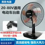 戶外風扇 太陽能充電扇 48V電風扇 36伏60V72V電動車風扇 兩輪三輪車太陽能電瓶搖頭臺扇 全館免運