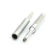 2PCS 6mm Shank Beveled Tip Soldering Iron Bit Silver Tone 900M-T-3C