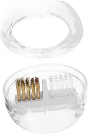 MOTHNUR Nail Drill Cleaning Brush Box Portable Cleaner Tool for Nail Drill Bits Dust Removal Versatile Manicure Supply with Cover for Easy Use and Thorough Cleaning
