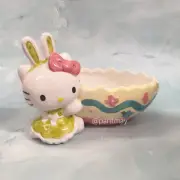 Blue Sky Clayworks - Hello Kitty Bunny Egg Candy Bowl - Easter Dress 7.5"L (NEW)