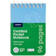 J.Burrows 77x112mm Pocket Top Bound Notebook 96 Page