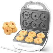 SugarWhisk Mini Donut Maker Machine, Electric Mini Bundt Cake Pan, Bake 6 Bun...