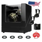 Elegant Automatic Watch Winder with Flexible Pillows & Quiet Japanese Motor