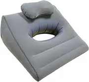 yuksok Inflatable Wedge Pillow Hollow,Prone Pillow Comfortable Trip Rest Cushion Face Down Support for Back,Dorm,Sleeping,Bed,Home