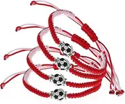 4 Pcs sports charm bracelet sports ball soccer gifts Football Bracelet boy to weave baseball couple models manual Bracelet For Women spherical Accessories football, 9.00X9.00X1.00CM,