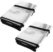 Fully Transparent PP Storage Bag Large Capacity Storage Bag Shoulder Strap Zipper Handle Moving Pack Bag 2 Pack