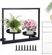 Mihauuke Wall Mounted Plant Shelf | Plant Display Shelf | Flower Pot Rack Home Decoration for Indoor Living Room Apartment Entryway Yard Balcony Patio Outdoor Greenhouse Bedroom