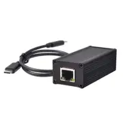 Gigabit PoE to Type C Ethernet Adapter 1000Mbps RJ45 Converters for Internet
