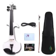 Yinfente Electric Silent Violin 4/4 hand made White Free Case Nice Tone#EV18