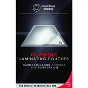 GBC Pack 100 Laminating Pouch 125 Micron Clear (54x86mm)