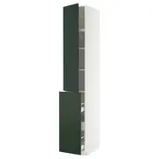 METOD / MAXIMERA hc w p-o func 3drw/1dr/2shlv, white/Havstorp deep green, 40x60x240 cm