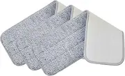 True & Tidy, Extra Thick Microfiber Mop Pad Pack Refill for SPRAY-250 Spray Mop SPRAY-360 Spray Mop Kit SWEEP-180 Sweeper Mop, Fits Other Mops, Machine Washable up to 100x, 15.5 x 5 inch (3-Pack)