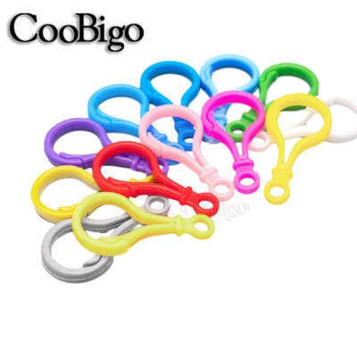 Plastic Snap Hooks Bulb Lobster Clasps Keychain Ring Toy Hanger Hook DIY Craft
