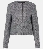 [Gucci] Gucci GG lamé blazer AU 10 grey