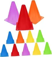 ibasenice 12pcs Soccer Training Cones Durable Markers for Agility Drills and Footwork Enhancement Football and Basketball Practices Bright Colors
