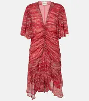 [Marant Etoile] Marant Etoile Vivienne chiffon minidress AU 14 red