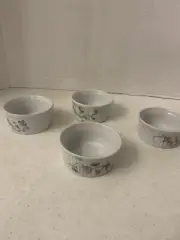 Cordon Bleu Bakeware Ceramic Ramekins Souffle Cups White Set of 4 MW/DW Safe