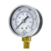 Dry Lower Mount Pressure Gauge with 2.5" Dial, 0-5000 PSI, 1/4" Male NPT