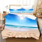 Cool Beach Summer Duver /doona Cover Double Comfort Queen Bedding Set