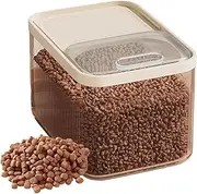 Pet Storage Bin | Airtight Cat Food Container | Transparent Organizer Solution With Measuring Cup For Pet Feeding Snacks