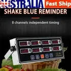 AU Restaurant Cooking Timer 8 Channels Commercial Digital Alarm Reminder Clock