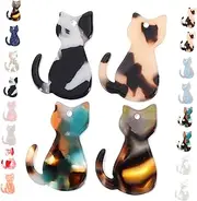 [KALLORY] Diy Cat Charms Necklace Charms Pendant Acrylic Jewelry Accessories for Diy Projects 30pcs Set
