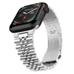 Friendie Perth Collection Steel Link Band for Apple Watch (Silver) [Large]