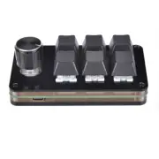 Mini Macro Mechanical Keyboard 6 Key Fully Programmable Keyboard with 1 Knob