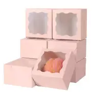 4x4x2.5 Inch Small Cake Box with Window, Bakery Box, Pastry Boxes, Cookie Box...